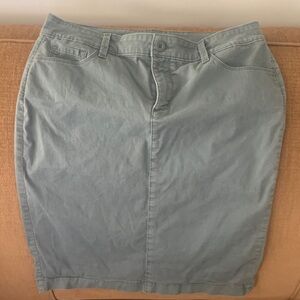 NYDJ khaki green Pencil Skirt